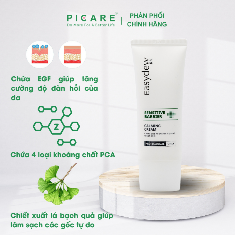 Kem Dưỡng Cấp Ẩm Phục Hồi Cho Da Đỏ, Viêm, Giãn Mạch Easydew RX Sensitive Barrier Calming Cream 60ML