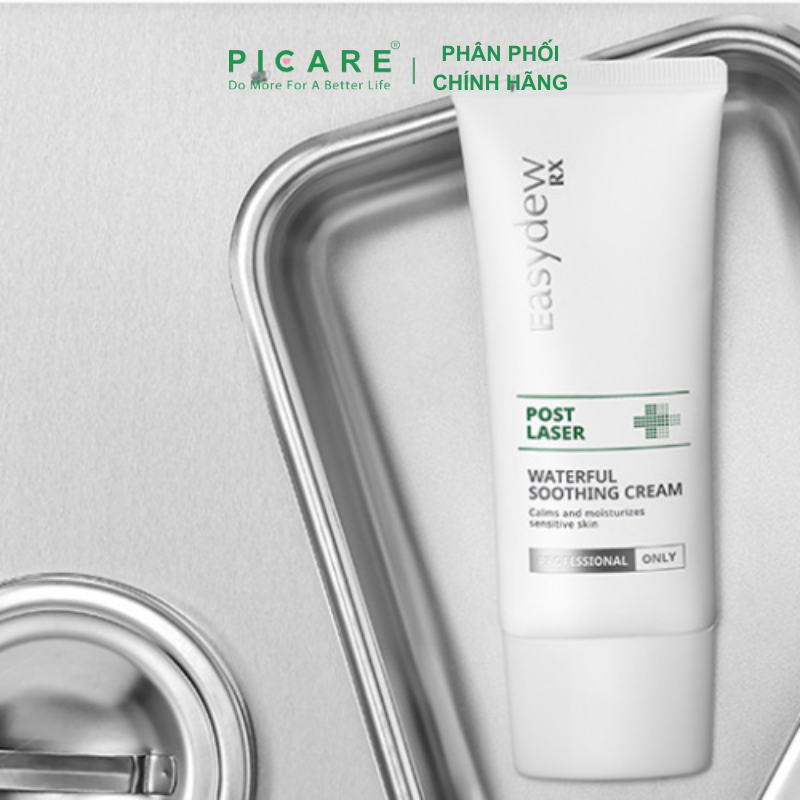 Kem Làm Dịu, Cấp Ẩm Hỗ Trợ Phục Hồi Da Tổn Thương, Kích Ứng Sau Laser, Peel, Lăn Kim Easydew RX Post Laser Waterful Soothing Cream 50ml - 10ml