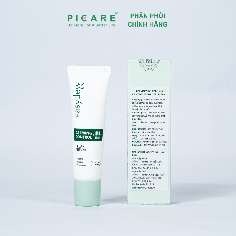 Serum Cung Cấp Dưỡng Chất Cho Da Mụn Sau Tổn Thương Easydew Ex Calming Control Clear Serum 30ml