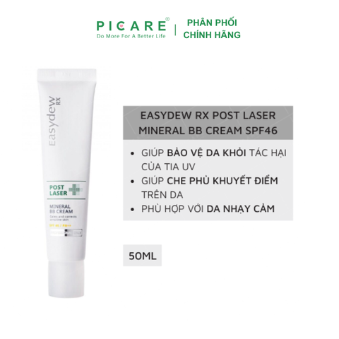 Kem Chống Nắng Trang Điểm Dành Cho Da Nhạy Cảm Easydew RX Post Laser Mineral BB Cream SPF46 40ML