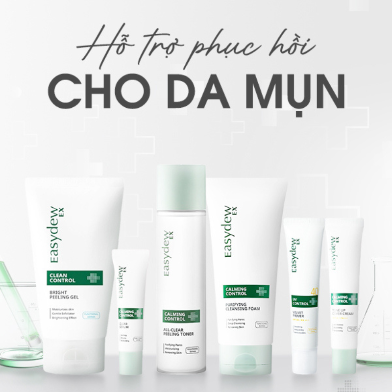 Kem Chống Nắng Trang Điểm Nâng Tone, Làm Dịu Da Easydew Ex Calming Control Tone Up Cover 40ml