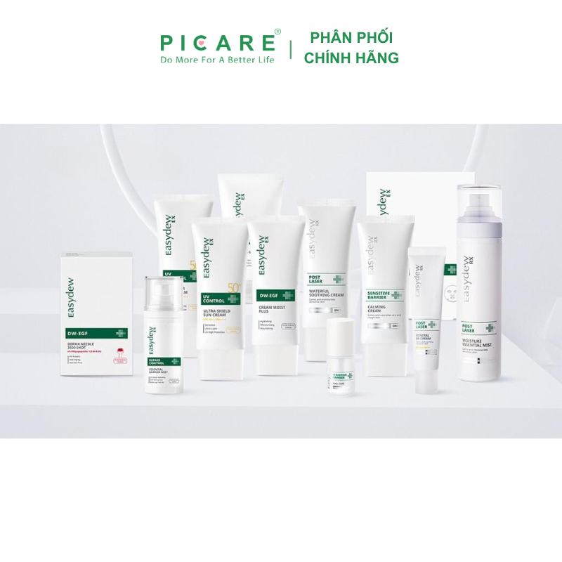 Kem Làm Dịu, Cấp Ẩm Hỗ Trợ Phục Hồi Da Tổn Thương, Kích Ứng Sau Laser, Peel, Lăn Kim Easydew RX Post Laser Waterful Soothing Cream 50ml - 10ml