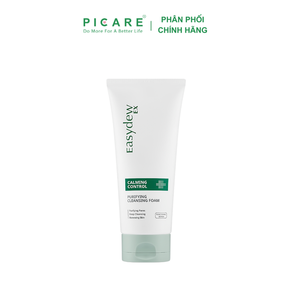Sữa Rửa Mặt Làm Sạch Sâu, Hỗ Trợ Phục Hồi Da Mụn Easydew Ex Claming Control Purifying Cleansing Foam 150ml