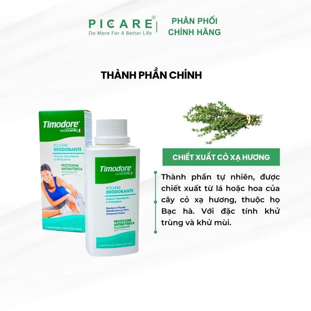Phấn khử mùi chuyên dụng cho chân và giày - Timodore Deodorant Powder  75g