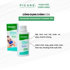 Phấn khử mùi chuyên dụng cho chân và giày - Timodore Deodorant Powder  75g