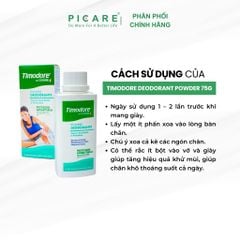 Phấn khử mùi chuyên dụng cho chân và giày - Timodore Deodorant Powder  75g