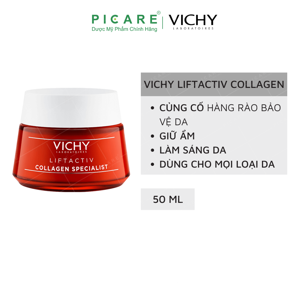 Kem Dưỡng Vichy Ngăn Lão Hóa, Sáng Da Collagen Liftactiv Collagen Specialist Chuyên Biệt 50ml