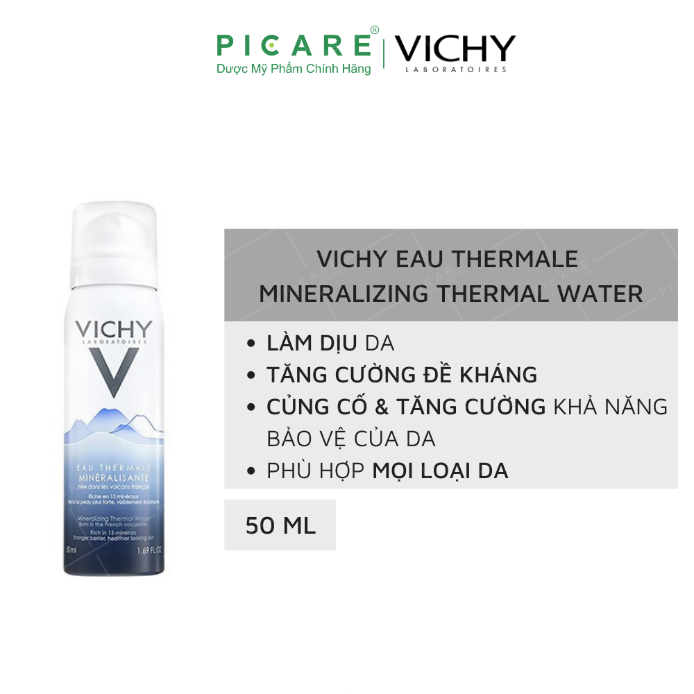 Xịt Khoáng Dưỡng Da Vichy Eau Thermale Mineralizing Thermal Water 50ml