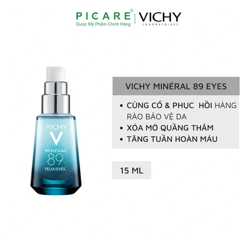 Tinh Chất Phục Hồi Và Giảm Quầng Thâm Bọng Mắt Vichy Mineral 89 Eyes Repairing Eye Fortifier 15ml