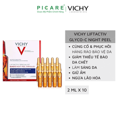 Tinh Chất Cô Đặc Dưỡng Sáng Da, Giảm Thâm Nám Ban Đêm Vichy Liftactiv Specialist Glyco-C Night Peel Ampoules 2ml x 10 ống