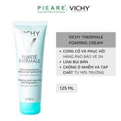 Sữa Rửa Mặt Tạo Bọt Dạng Kem Vichy Pureté Thermale Hydrating And Cleansing Foaming Cream 125ml