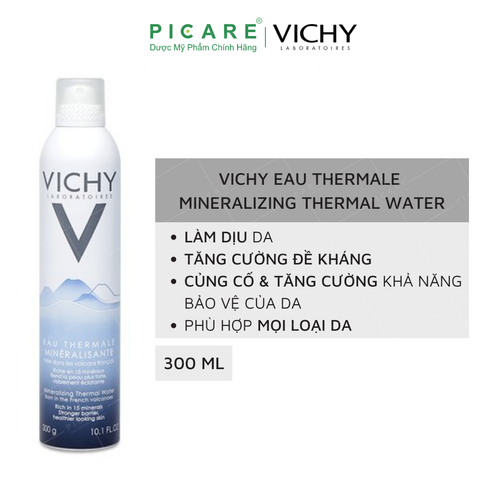 Xịt Khoáng Dưỡng Da Vichy Eau Thermale Mineralizing Thermal Water 300ml