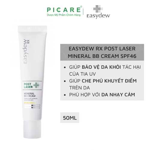 Kem Chống Nắng Trang Điểm Phục Hồi Da Sau Tổn Thương Easydew RX Post Laser Mineral BB Cream SPF46 40ML