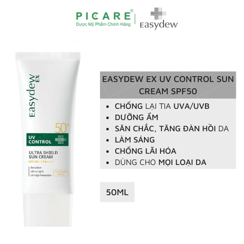 Kem Chống Nắng Phục Hồi Dành Cho Mọi Loại Da Easydew EX UV Control Ultra Shield Sun Cream SPF50+ 50ML