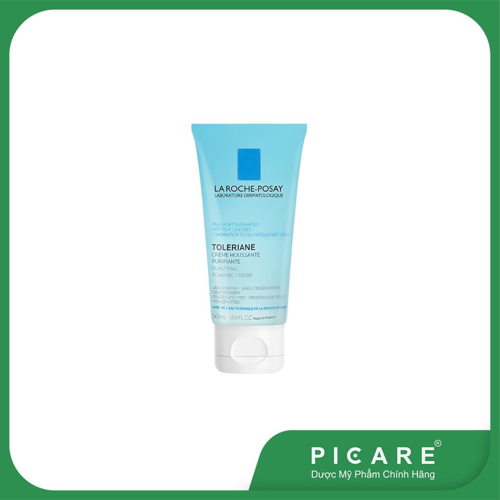 Sữa Rửa Mặt Cho Da Hỗn Hợp & Da Dầu Rất Nhạy Cảm La Roche-Posay Toleriane Purifying Foaming Cream 50ml