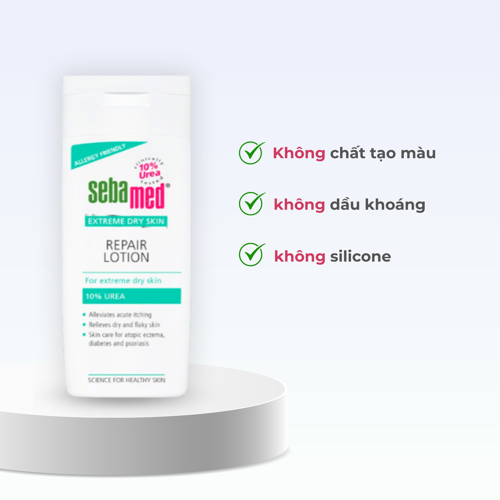 [ 10/2026 ] Sữa dưỡng ẩm dành cho da chàm, vảy nến, da khô - Sebamed Extreme Dry Skin Repair Lotion 10% Urea 200ml