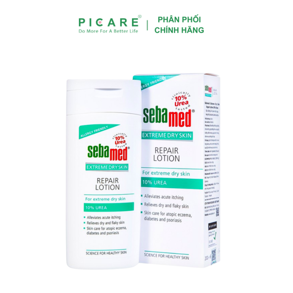 Sữa dưỡng ẩm dành cho da chàm, vảy nến, da khô - Sebamed Extreme Dry Skin Repair Lotion 10% Urea 200ml