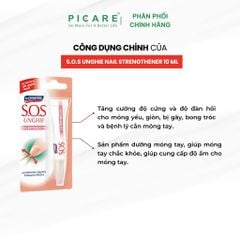 Serum chăm sóc, cải thiện móng tay yếu giòn, dễ gãy và hư tổn, hạn chế nấm móng hiệu quả- S.O.S UNGHIE Nail Strengthener 10 ml