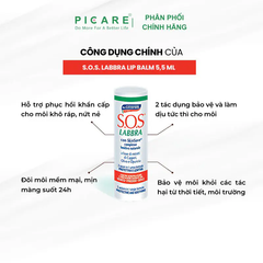Son làm dịu và giảm kích ứng dành cho môi khô, nứt nẻ, tổn thương -  S.O.S. LABBRA Lip Balm 5,5 ml
