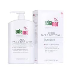 Sữa Rửa Mặt Và Tắm Toàn Thân Cho Da Nhạy Cảm Sebamed Liquid Face & Body Wash 300ml