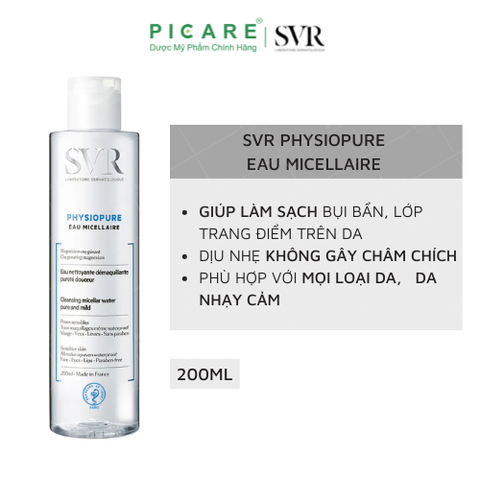 Nước Tẩy Trang SVR Cho Da Nhạy Cảm Physiopure Eau Micellaire  200ml