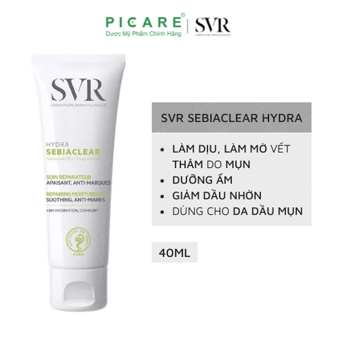 Kem Dưỡng Ẩm SVR Giảm Thâm Mụn Cho Da Dầu Sebiaclear Hydra 40ml