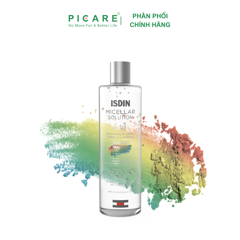 Nước tẩy trang dành cho mọi loại da giúp loại bỏ bụi bẩn makeup Isdin Micellar Solution 400ml