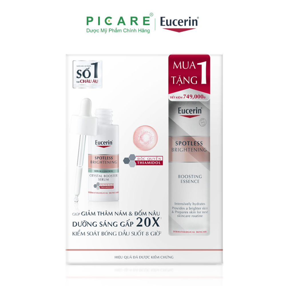 [MUA 1 TẶNG 1] Tinh Chất Eucerin Giảm Thâm Nám, Dưỡng Sáng Kiểm Soát Nhờn Spotless Brightening Sebum Control Crystal Booster Serum 30ml - 98350