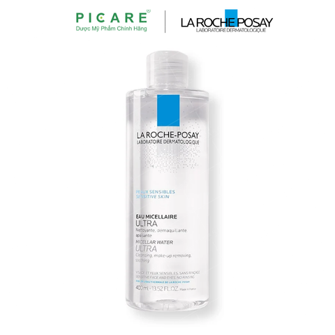 Nước Tẩy Trang Dành Cho Da Khô, Da Nhạy Cảm La Roche-Posay Micellar Water Ultra Sensitive 400ml