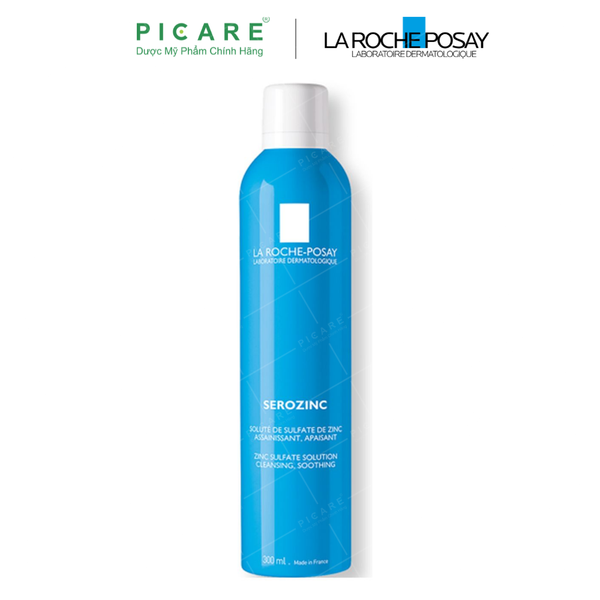 Xịt Khoáng Làm Dịu Cho Da Dầu Mụn La-Roche Posay Serozinc Zinc Sulfate Solution Cleansing, Soothing 300ml