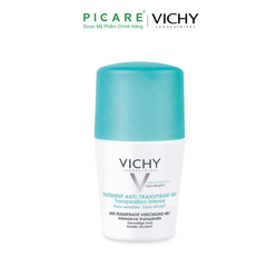 Lăn Khử Mùi Giúp Khô Thoáng Vùng Da Dưới Cánh Tay 48h Vichy Antiperspirant Deodorant 48h Kraftig Transpiration 50ml