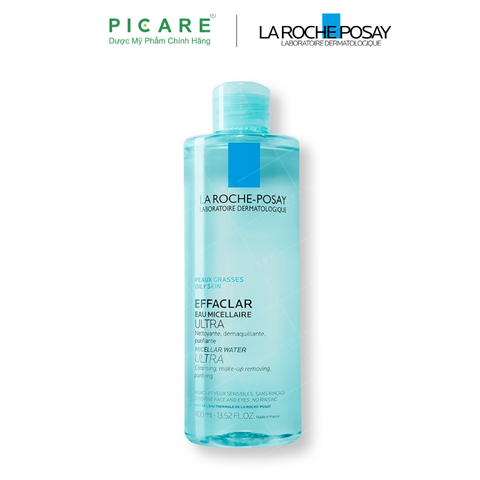 Nước Tẩy Trang & Làm Sạch Sâu Dành Cho Da Dầu Nhạy Cảm La Roche-Posay Effaclar Micellar Water 400ml