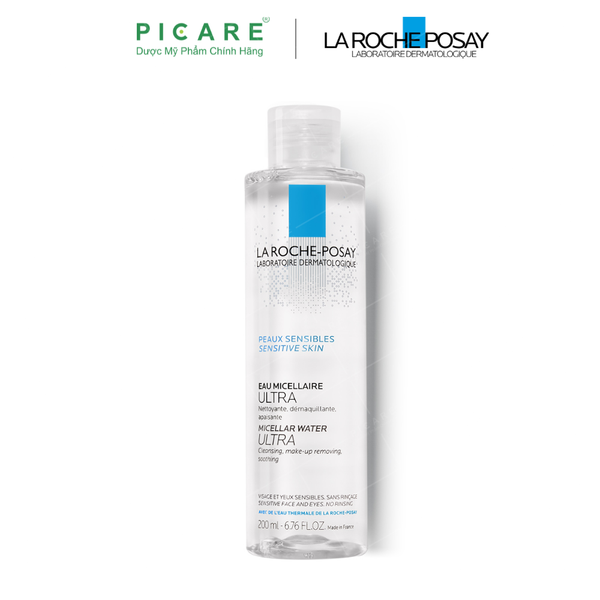 Nước Tẩy Trang Dành Cho Da Khô, Da Nhạy Cảm La Roche-Posay  Micellar Water Ultra Sensitive 200ml