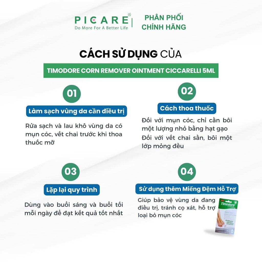 Thuốc mỡ loại bỏ vết chai – Timodore Corn Remover Ointment Ciccarelli 5ml