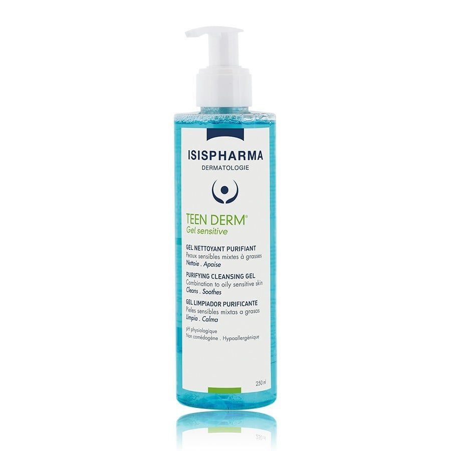 Gel Rửa Mặt Dành Cho Da Mụn Nhạy Cảm Isis Pharma Teenderm Sensitive Gel 250ml