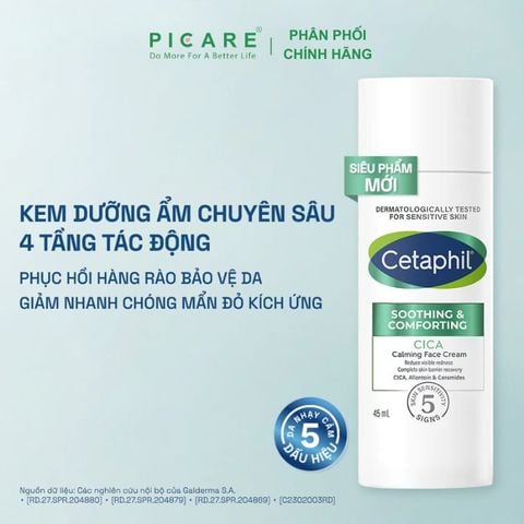 Kem dưỡng ẩm làm dịu phục hồi chuyên sâu Cetaphil Soothing and Comforting Cica Calming Face Cream 45ml