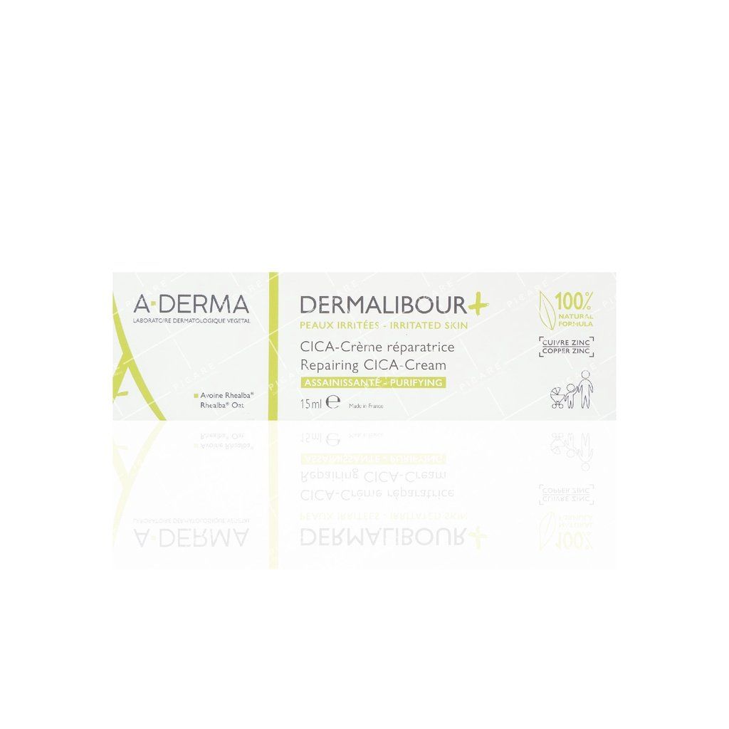 Kem phục hồi, làm dịu và giảm khuẩn A-Derma Dermalibour + Repairing Cream 15ml