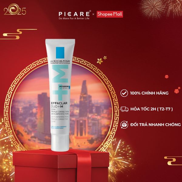 Kem dưỡng da thông thoáng lỗ chân lông ngừa thâm và mụn La Roche Posay Effaclar Duo+ 40ml
