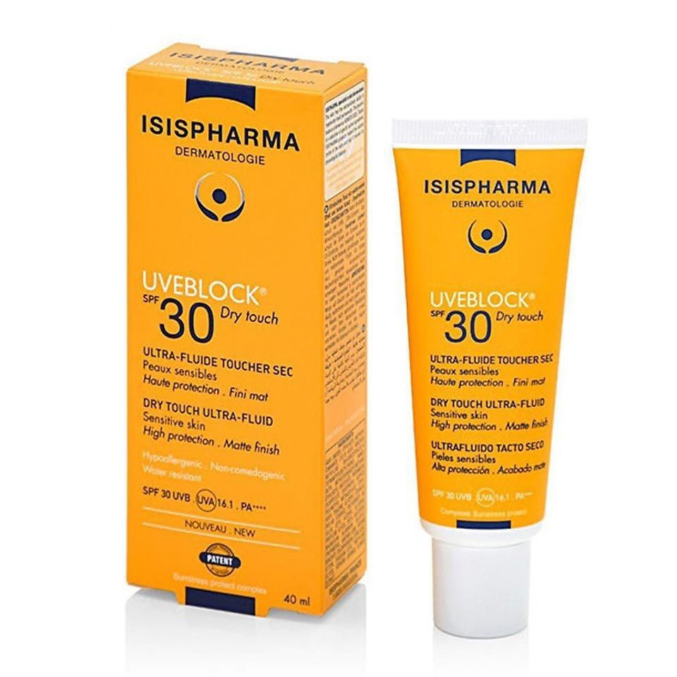 Kem chống nắng dành cho mọi loại da Isis Pharma Uveblock SPF30+ Dry Touch 40ml