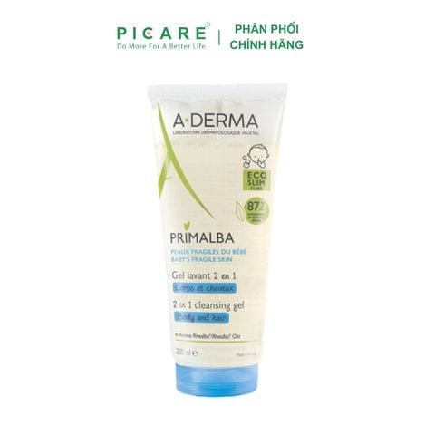 Gel Tắm Toàn Thân Dịu Nhẹ Cho Bé A-Derma  A-Derma Primalba Gentle Cleansing 200ml