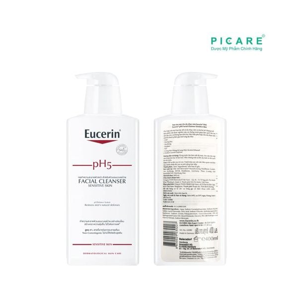 Sữa rửa mặt pH5 cho da nhạy cảm Eucerin Facial Cleanser Sensitive Skin