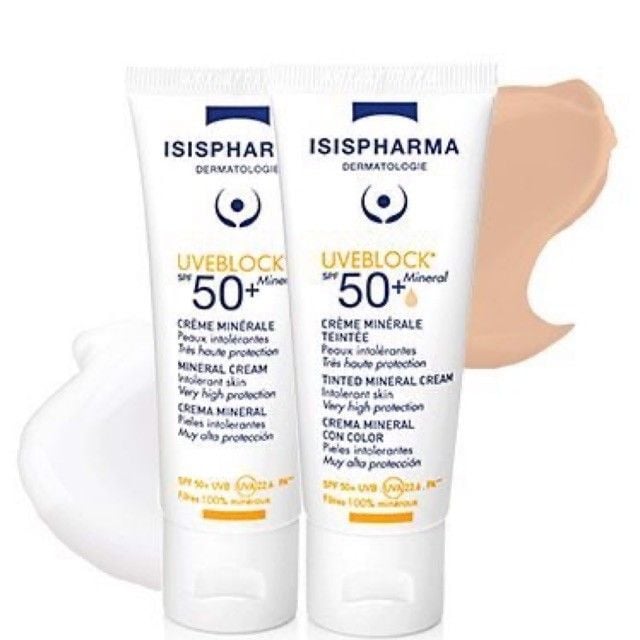 Kem chống nắng dành cho da nhạy cảm Isis Pharma Uveblock SPF50+ Mineral Cream 40ml ( Không Màu )