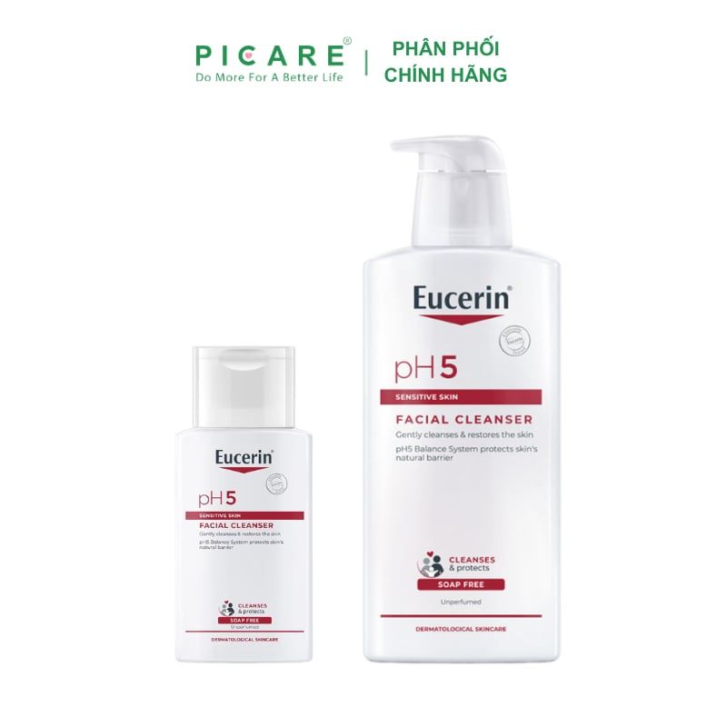 Sữa rửa mặt pH5 cho da nhạy cảm Eucerin Facial Cleanser Sensitive Skin