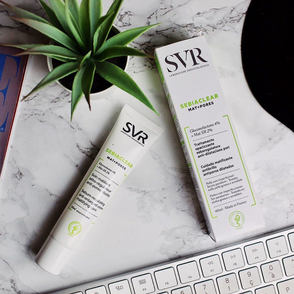 Kem dưỡng giảm mụn thông thoáng lỗ chân lông SVR Sebiaclear Mat+ Pores 40ml