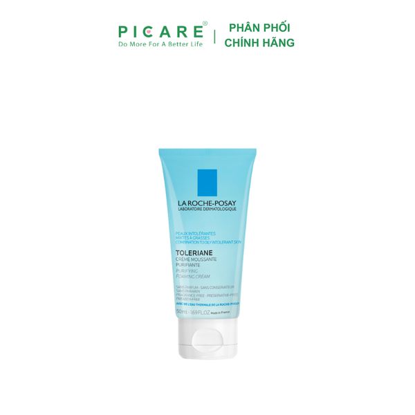 Sữa rửa mặt dành cho da hỗn hợp, da dầu nhạy cảm La Roche Posay Toleriane Purifying Foaming Cream 50ml