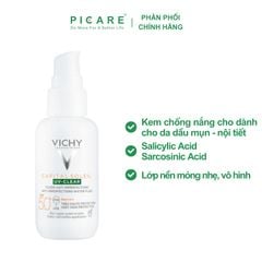 Kem chống nắng dành cho da dầu mụn, mụn nội tiết Vichy Capital Soleil UV-Clear Anti-Imperfections Water fluid 40ml