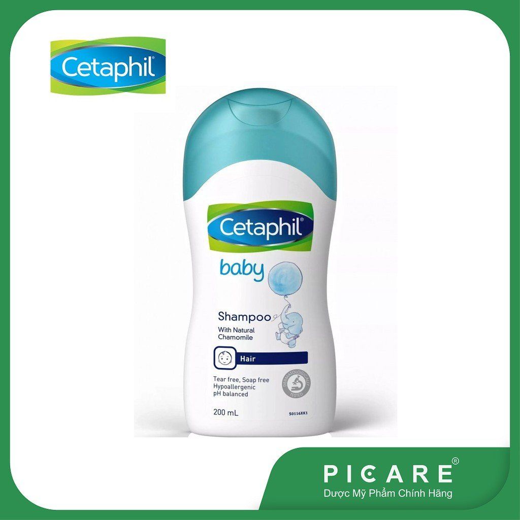 Dầu gội làm sạch da đầu nhạy cảm Cetaphil Baby Shampoo 200ml