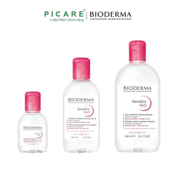Nước tẩy trang Bioderma dành cho da nhạy cảm Sensibio H20 ( 500ml - 250ml - 100ml )