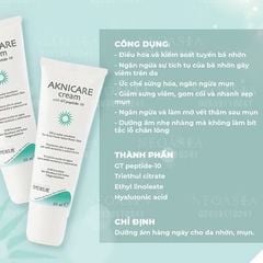 Kem kiểm soát giảm tăng tiết bã nhờn và dưỡng ẩm cho da mụn giảm mụn sưng viêm Aknicare Cream 50ml