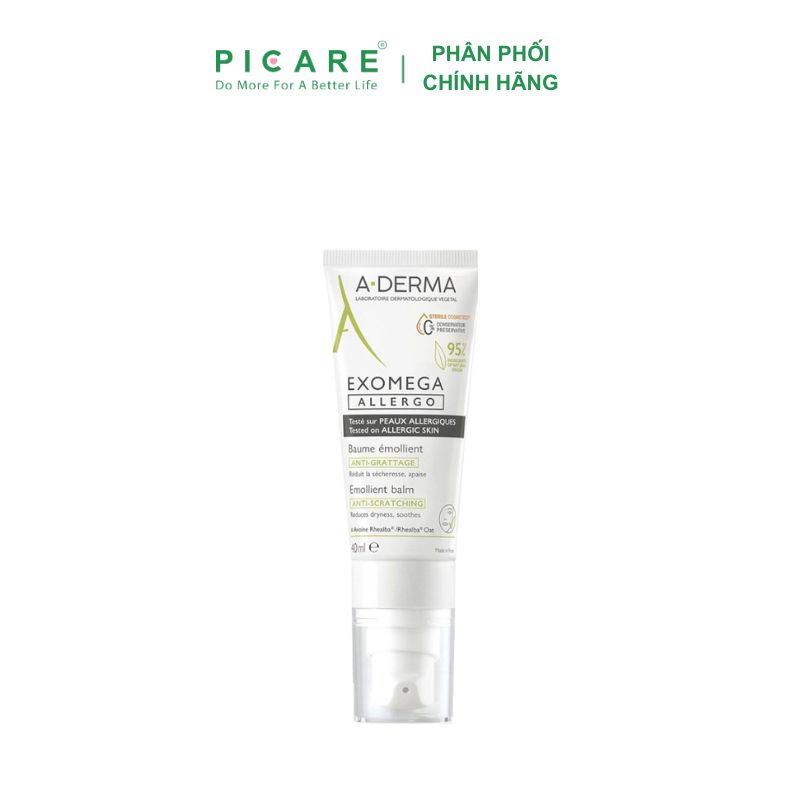 Kem dưỡng ẩm chuyên biệt cho da khô da cơ địa A-Derma Exomega Allergo Emollient Balm 40ml